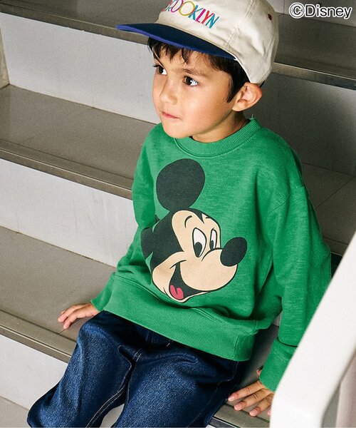 F.O.KIDS（エフオーキッズ）の「【ディズニーキャラクター】ミッキー＆フレンズ / トレーナー（スウェット・キッズ・グリーン/レッド/ベージュ/ネイビー・80/90/100/110/120/130/140/150/160）」の7枚目の写真