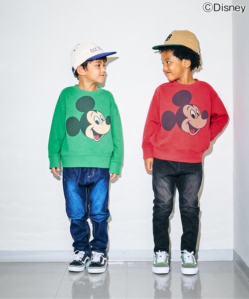 F.O.KIDS（エフオーキッズ）の「【ディズニーキャラクター】ミッキー＆フレンズ / トレーナー（スウェット・キッズ・グリーン/レッド/ベージュ/ネイビー・80/90/100/110/120/130/140/150/160）」の9枚目の写真