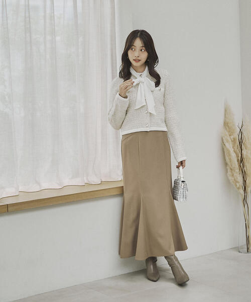 PROPORTION BODY DRESSING（プロポーションボディドレッシング）の「ファンシーツイード風ニットカーディガン / 1215274002（カーディガン/ボレロ・レディース・オフホワイト/ブルー/グレー・FREE）」の18枚目の写真