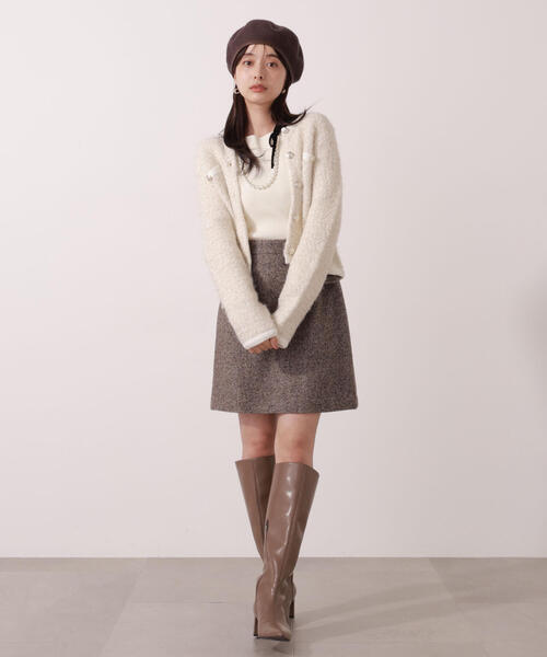 PROPORTION BODY DRESSING（プロポーションボディドレッシング）の「ファンシーツイード風ニットカーディガン / 1215274002（カーディガン/ボレロ・レディース・オフホワイト/ブルー/グレー・FREE）」の21枚目の写真