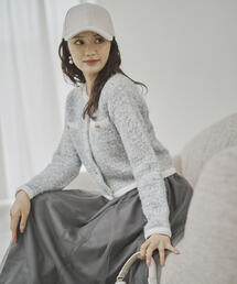 PROPORTION BODY DRESSING | ファンシーツイード風ニットカーディガン / 1215274002(カーディガン/ボレロ)