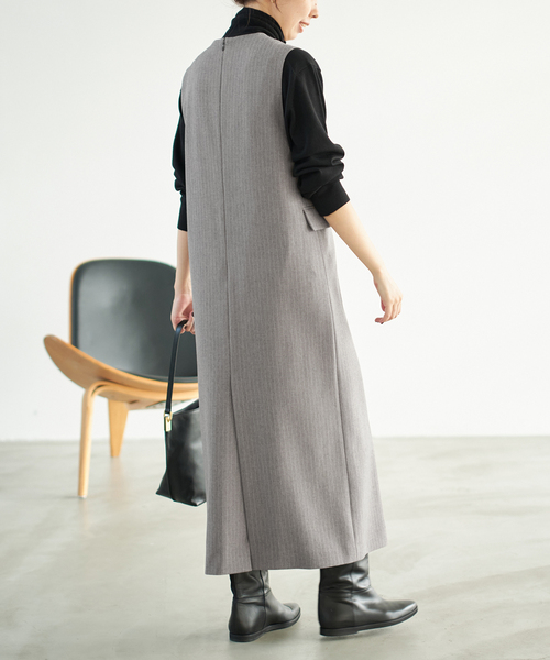 Spick & Span（スピックアンドスパン）の「ダブルクロスVネックワンピース（ワンピース・レディース・ブラック/その他6・36/38）」の15枚目の写真