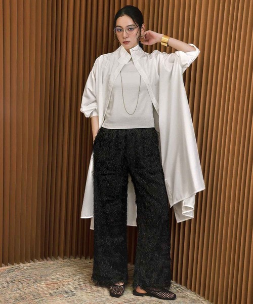 ELFRANK(エルフランク)の「バックスリット ロングシャツ チュニック シャツワンピース【洗える】(シャツ/ブラウス・レディース・オフホワイト・FREE)」の20枚目の写真