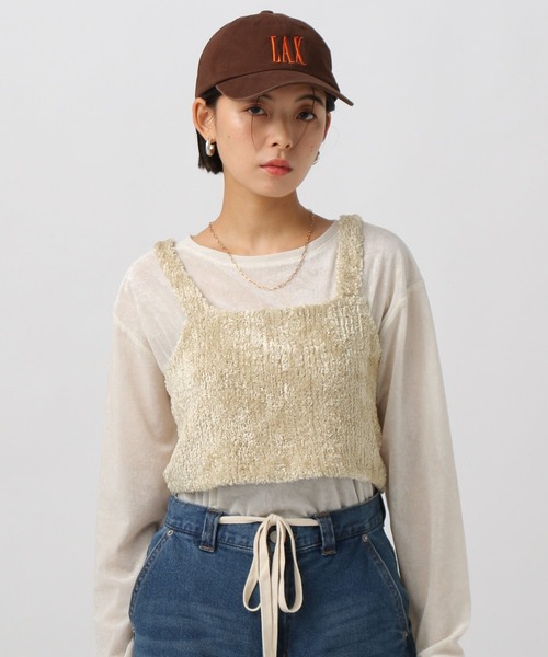 BAYFLOW（ベイフロー）の「モールビスチェ（その他トップス・レディース・ベージュ/ブラック・FREE）」の8枚目の写真