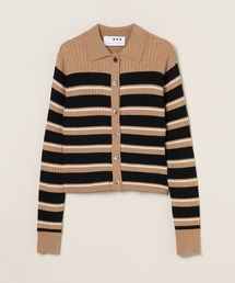 three dots（スリードッツ）の「ウールアウトフィット ポロカーディガン（カーディガン/ボレロ）」