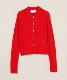 three dots（スリードッツ）の「ウールアウトフィット ポロカーディガン（カーディガン/ボレロ）」