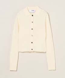 three dots（スリードッツ）の「ウールアウトフィット ポロカーディガン（カーディガン/ボレロ）」