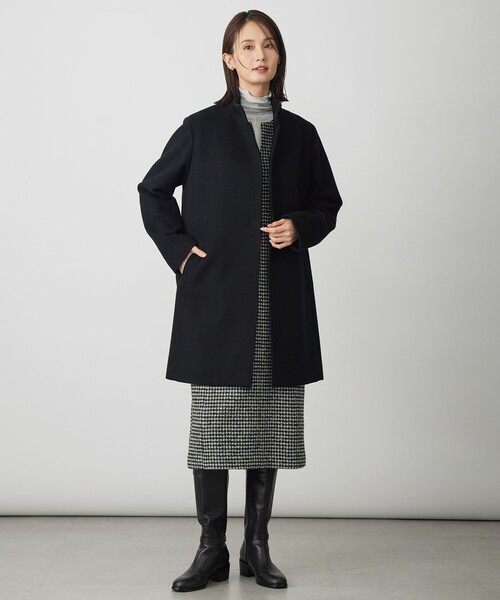 ウールシルク ハウンドトゥース ジャンパースカート（スカート）｜J