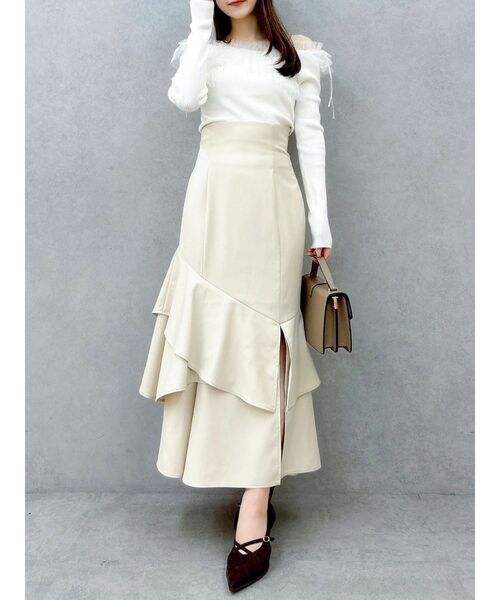 【dazzlin】バックレースアップアシメマーメイドスカート バックレースアップアシメマーメイドスカート（スカート）｜dazzlin