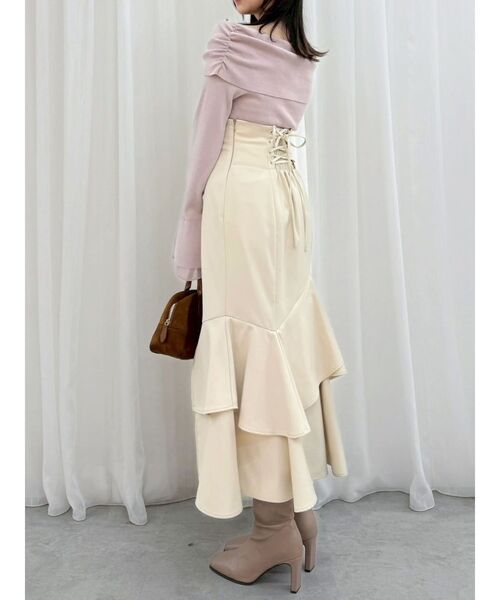 dazzlin（ダズリン）の「バックレースアップアシメマーメイドスカート（スカート・レディース・その他1/ブラウン/アイボリー/ブラック・SMALL/MEDIUM）」の19枚目の写真