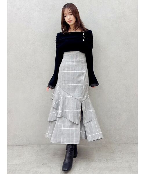 dazzlin バックレースアップアシメマーメイドスカート バックレースアップアシメマーメイドスカート[品番：MKSW0061502