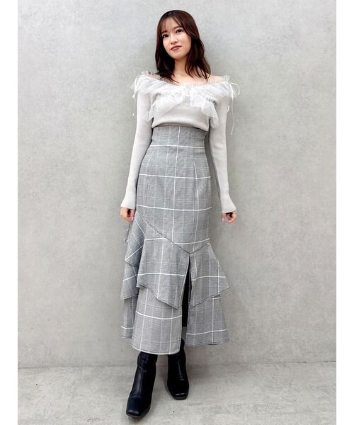 dazzlin（ダズリン）の「バックレースアップアシメマーメイドスカート（スカート・レディース・その他1/ブラウン/アイボリー/ブラック・SMALL/MEDIUM）」の15枚目の写真