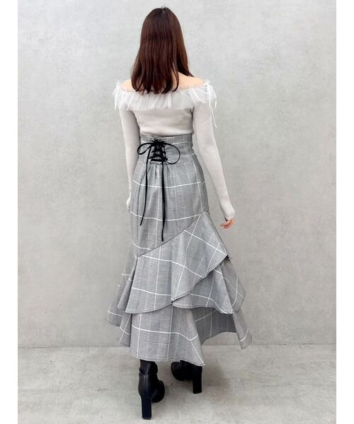 dazzlin（ダズリン）の「バックレースアップアシメマーメイドスカート（スカート・レディース・その他1/ブラウン/アイボリー/ブラック・SMALL/MEDIUM）」の14枚目の写真