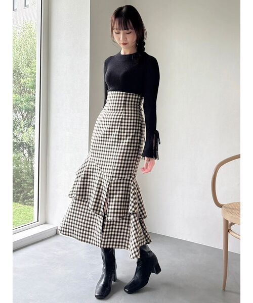 バックレースアップアシメマーメイドスカート（スカート）｜dazzlin