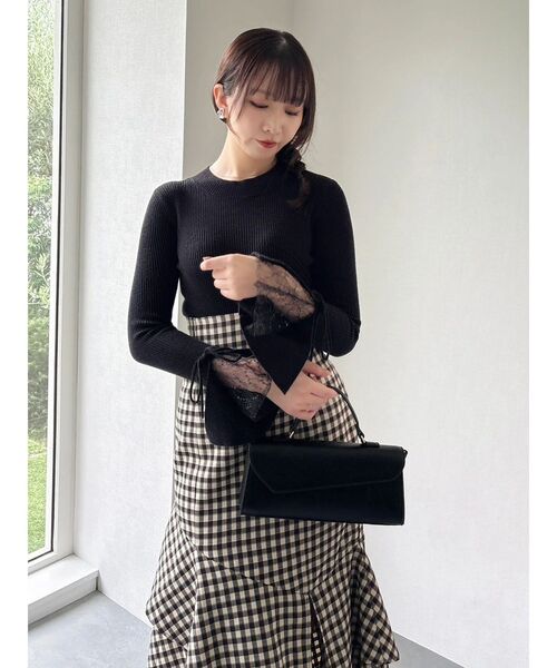 バックレースアップアシメマーメイドスカート（スカート