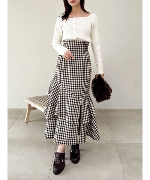 バックレースアップアシメマーメイドスカート（スカート）｜dazzlin