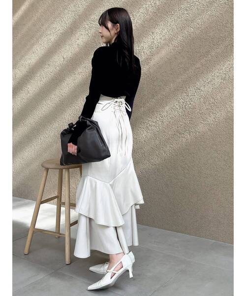 バックレースアップアシメマーメイドスカート（スカート）｜dazzlin