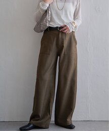 美ライン★ベーカーワイドストレートパンツ
