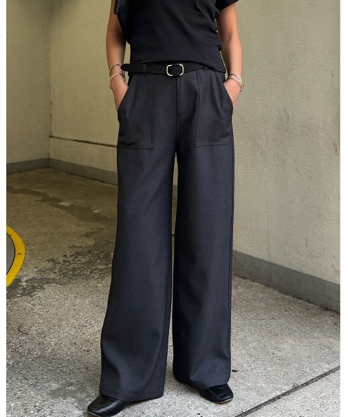 LBC（エルビーシー）の「ベーカーワイドストレートパンツ（その他パンツ・レディース・カーキ/チャコール/ブラウン・M/L）」の4枚目の写真