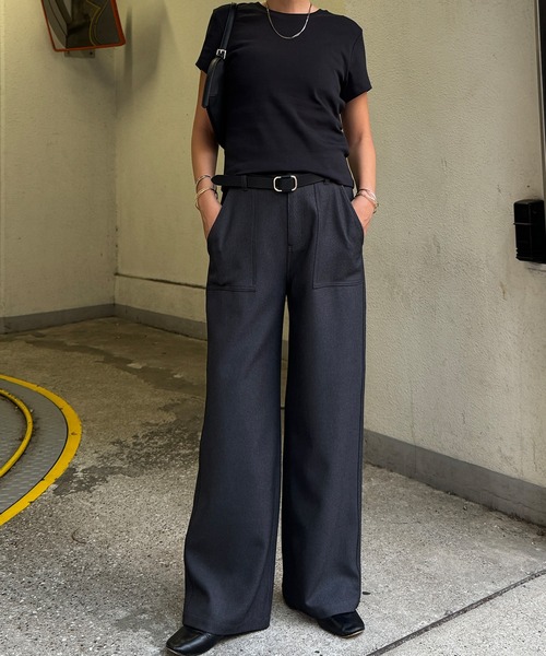 LBC（エルビーシー）の「ベーカーワイドストレートパンツ（その他パンツ・レディース・カーキ/チャコール/ブラウン・M/L）」の8枚目の写真