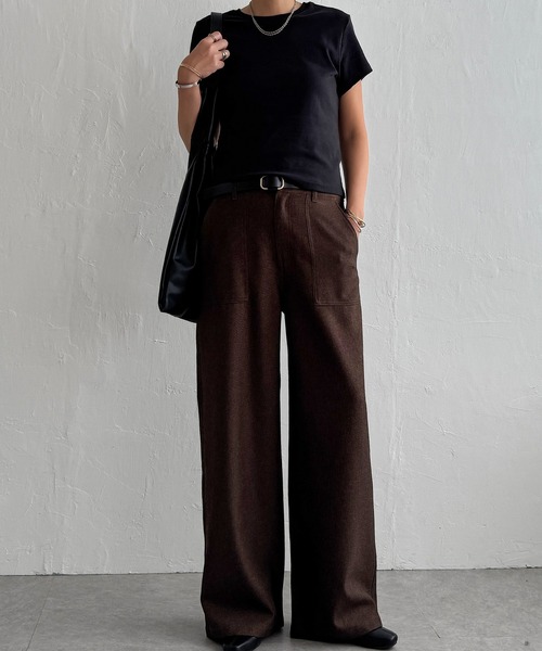 LBC（エルビーシー）の「ベーカーワイドストレートパンツ（その他パンツ・レディース・カーキ/チャコール/ブラウン・M/L）」の9枚目の写真