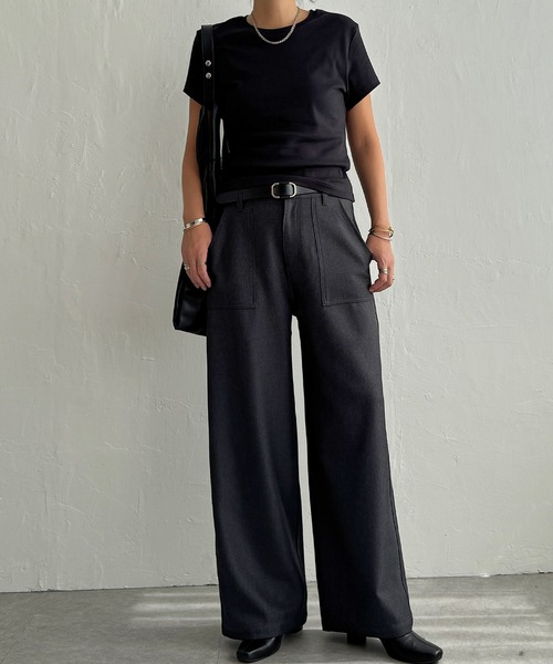 LBC（エルビーシー）の「ベーカーワイドストレートパンツ（その他パンツ・レディース・カーキ/チャコール/ブラウン・M/L）」の10枚目の写真