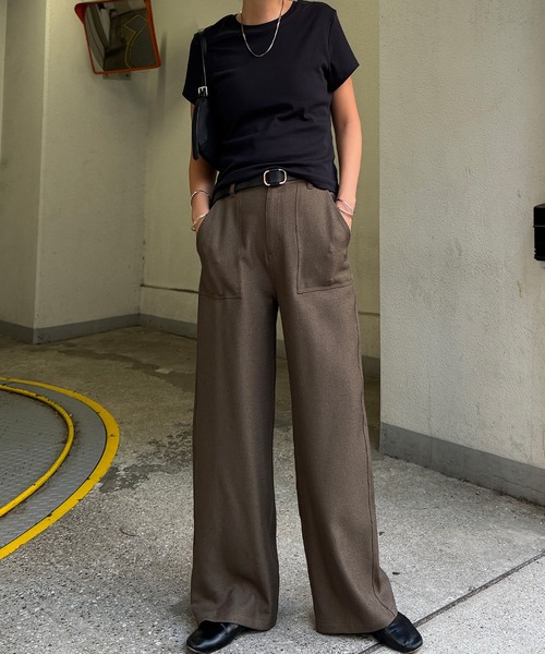 LBC（エルビーシー）の「ベーカーワイドストレートパンツ（その他パンツ・レディース・カーキ/チャコール/ブラウン・M/L）」の12枚目の写真