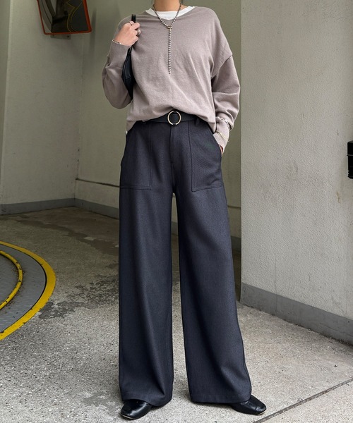 LBC（エルビーシー）の「ベーカーワイドストレートパンツ（その他パンツ・レディース・カーキ/チャコール/ブラウン・M/L）」の19枚目の写真