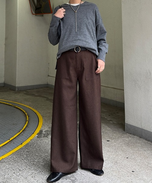 LBC（エルビーシー）の「ベーカーワイドストレートパンツ（その他パンツ・レディース・カーキ/チャコール/ブラウン・M/L）」の21枚目の写真