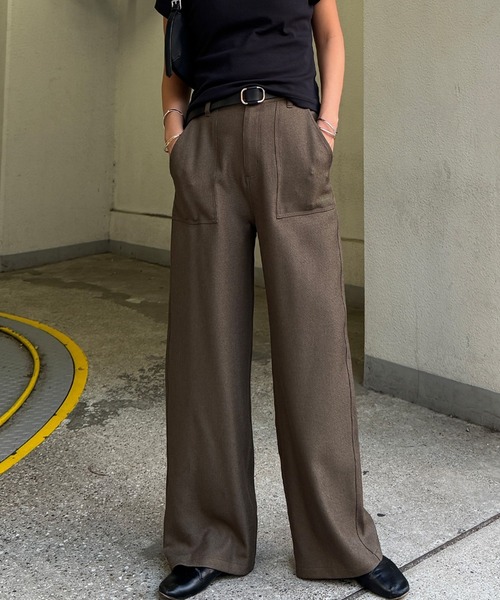 LBC（エルビーシー）の「ベーカーワイドストレートパンツ（その他パンツ・レディース・カーキ/チャコール/ブラウン・M/L）」の22枚目の写真