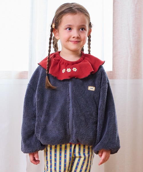 Life Support Products（ライフサポートプロダクツ）の「ボアバルーンジャケット（その他アウター・キッズ・ライトグリーン/ピンク/チャコール/オフホワイト・100/140/130/110/95/90/120/80/150）」の3枚目の写真