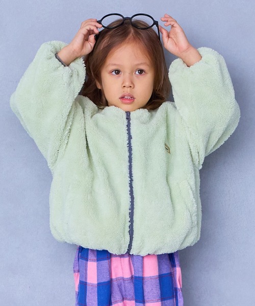 Life Support Products（ライフサポートプロダクツ）の「ボアバルーンジャケット（その他アウター・キッズ・ライトグリーン/ピンク/チャコール/オフホワイト・100/140/130/110/95/90/120/80/150）」の4枚目の写真