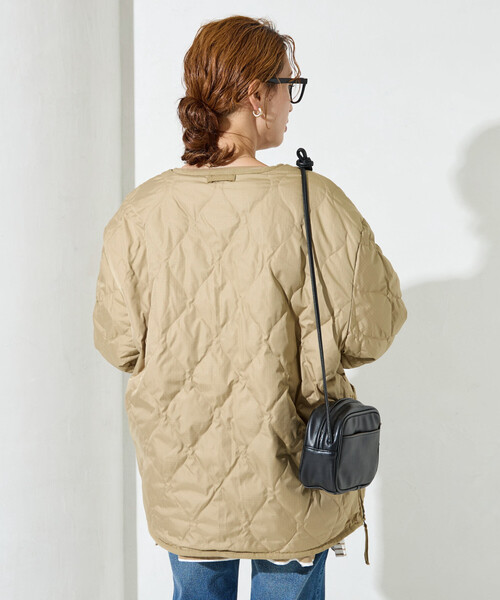 フリークスストア×タイオン　ベージュ キルティングダウンジャケット フリーサイズ フリークスストア×タイオン ベージュ キルティングダウン