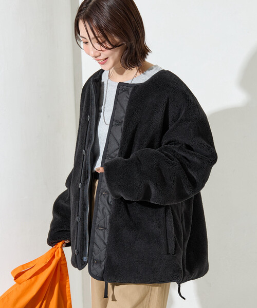 TAION × NOLLEY'S キルト × ボア　リバーシブル　ロングダウン ◇【WEB限定】【TAION/タイオン】別注ダイヤキルト×ボアロングダウン