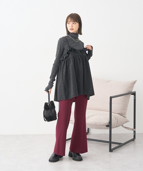 earth music&ecology(アースミュージックアンドエコロジー)の「【2025AW】フェイクレザーキャミチュニック(チュニック・レディース・ブラック/ブラウン・FREE)」の21枚目の写真