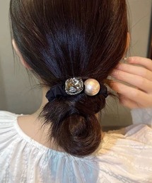 NO WAY（ノーウェイ）の「/Bz/ストーン＆パールヘアゴム/ヘアアクセ(RZ)（ヘアゴム）」