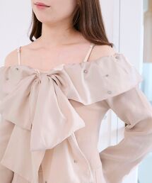 MAJESTIC LEGON | フロントビッグリボンニットミニワンピ(ワンピース)