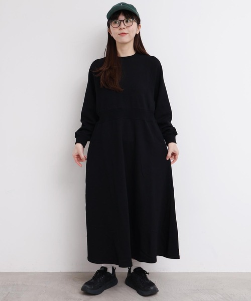 I am I in fact...（アイアムアイインファクト）の「SWEAT RIB flare onepiece（ワンピース・レディース・グレー/ブラック/ボルドー・FREE）」の2枚目の写真