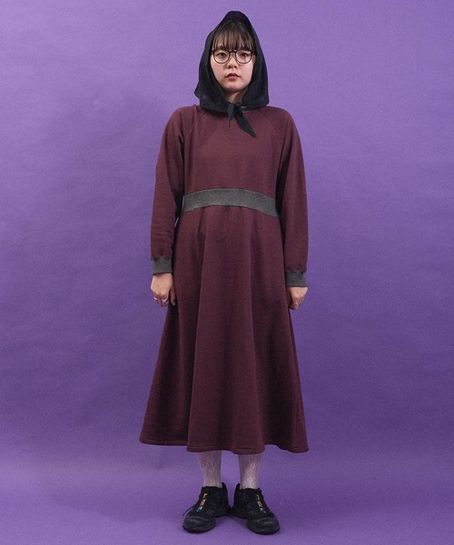 I am I in fact...（アイアムアイインファクト）の「SWEAT RIB flare onepiece（ワンピース・レディース・グレー/ブラック/ボルドー・FREE）」の22枚目の写真