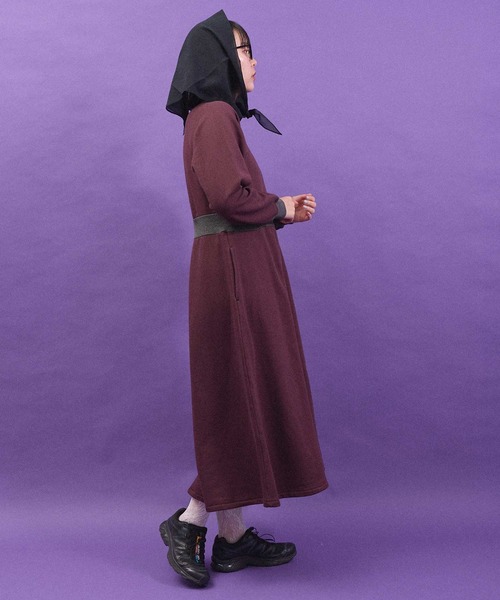 I am I in fact...（アイアムアイインファクト）の「SWEAT RIB flare onepiece（ワンピース・レディース・グレー/ブラック/ボルドー・FREE）」の9枚目の写真