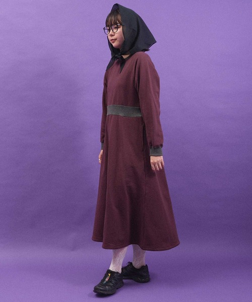 I am I in fact...（アイアムアイインファクト）の「SWEAT RIB flare onepiece（ワンピース・レディース・グレー/ブラック/ボルドー・FREE）」の11枚目の写真