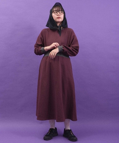 I am I in fact...（アイアムアイインファクト）の「SWEAT RIB flare onepiece（ワンピース・レディース・グレー/ブラック/ボルドー・FREE）」の21枚目の写真