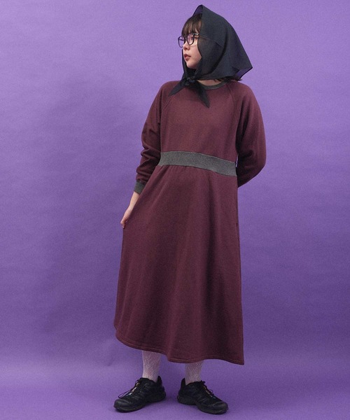 I am I in fact...（アイアムアイインファクト）の「SWEAT RIB flare onepiece（ワンピース・レディース・グレー/ブラック/ボルドー・FREE）」の7枚目の写真