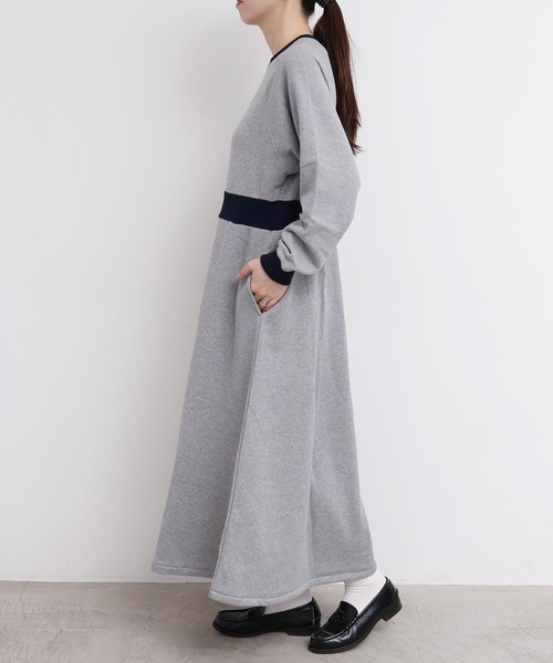 I am I in fact...（アイアムアイインファクト）の「SWEAT RIB flare onepiece（ワンピース・レディース・グレー/ブラック/ボルドー・FREE）」の13枚目の写真