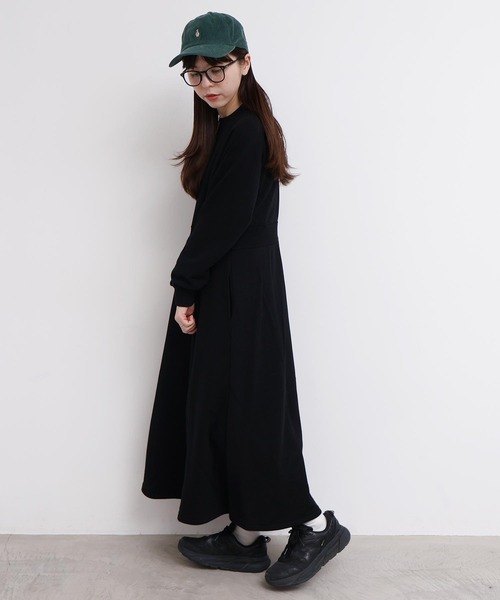 I am I in fact...（アイアムアイインファクト）の「SWEAT RIB flare onepiece（ワンピース・レディース・グレー/ブラック/ボルドー・FREE）」の17枚目の写真