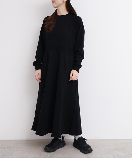 I am I in fact...（アイアムアイインファクト）の「SWEAT RIB flare onepiece（ワンピース・レディース・グレー/ブラック/ボルドー・FREE）」の19枚目の写真