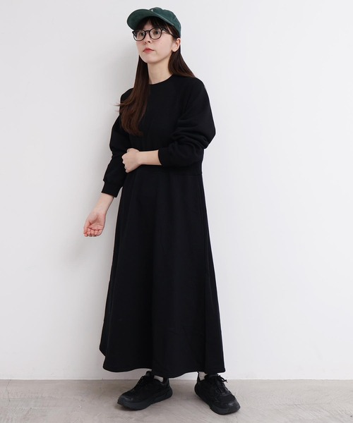 I am I in fact...（アイアムアイインファクト）の「SWEAT RIB flare onepiece（ワンピース・レディース・グレー/ブラック/ボルドー・FREE）」の6枚目の写真