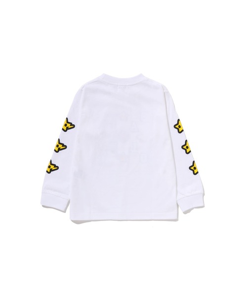 A BATHING APE(アベイシングエイプ)の「MILOGRAM STA LS TEE(Tシャツ/カットソー・キッズ・ホワイト/ブルー・130/120/110/140/100/90)」の3枚目の写真
