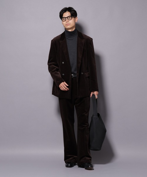 NANO universe(ナノユニバース)の「AIRコーデュロイ ライトフレアパンツ/STRETCH(セットアップ可)(スラックス・メンズ・グレー/ブラック/ライトベージュ/ダークブラウン・M/L/S)」の20枚目の写真