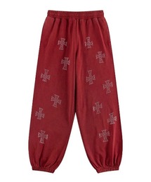 A'GEM9（エージェムナイン）の「A'GEM/9 × .kom 『UNKNOWN LONDON/アンノウン ロンドン』 Outline Cross Rhinestone Sweat Pants/アウトラインクロス ラインストーン スウェットパンツ（スウェットパンツ）」